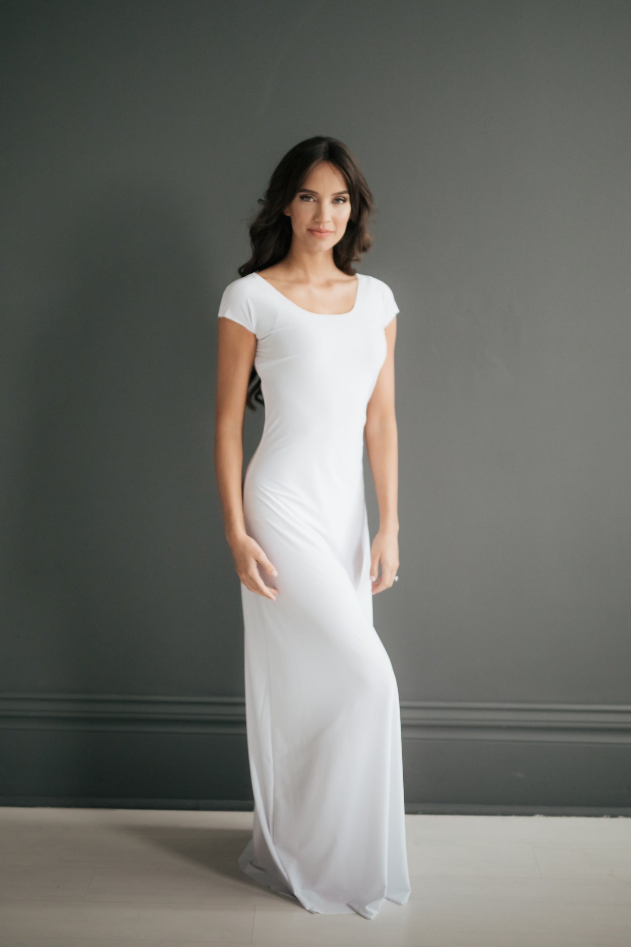 Lizzy Slip Cap Sleeve Scoop Neck Maxi Slip - Betsy Couture Lizzy Slip Cap Sleeve Scoop Neck Maxi Slip - Betsy Couture